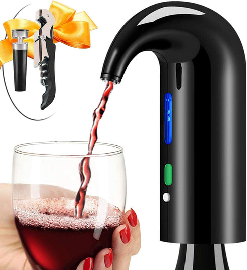 Electric Wine Aerator Decanter, Best Sellers One Touch Red-White Wine Accessories, Works with Wine Opener