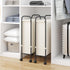 ELYKEN Slim Laundry Hamper with Lid - 50L Small Rolling Laundry Basket on Wheels for Small Bathroom, Creamy