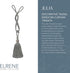 Elrene Home Fashions Julia Rhinestone Tassel Curtain Tieback, 26", Grey
