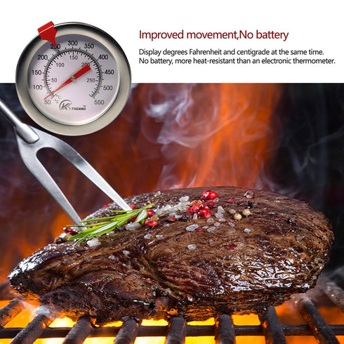 KT THERMO Deep Fry Thermometer - Instant Read Dial Thermometer, 6" Stainless Steel Stem for Cooking