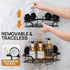 2 Pack LEVERLOC Strong Suction Cup Corner Shower Caddy, Large Capacity Removable Bathroom Organizer, Stainless Steel