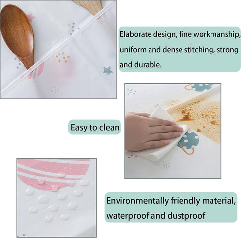Refrigerator Dust Cloth, Multipurpose Waterproof Cover with Storage Pockets for Washing Machine, Oven, Kitchen