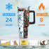 40oz (1PC) Red Mushroom Gifts Cup for Women Men, Tumblers with Handle and Straw, Goth Mushroom Lovers Stainless Steel