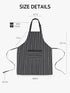 Syntus 2 Pack Adjustable Bib Apron, Waterdrop Resistant Cooking Kitchen Aprons for Men and Women