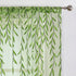 Green Sheer Curtains 108 Inches Long - Vine Leaf Patterned Curtains, 2 Panels for Living Room, Bedroom