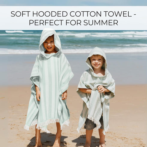 3-6 ZICOTO Stylish Hooded Beach Towel for Kids - Extra Soft and Fast Drying Poncho for Toddlers Years is Made
