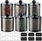 SheeChung 6 Pack Qtip Dispenser Apothecary Jars with Labels - Clear Plastic Acrylic Jar for Bathroom Storage