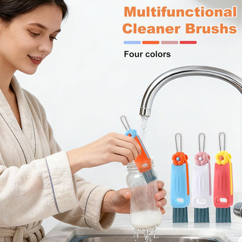 vvuvnem 3 1 Set, 4 in Cup Lid Cleaning Brush, Gap Cleaner Brushs - Home Kitchen Multifunctional Bottle Cleaning Brush