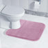 Yimobra Memory Foam Toilet Bath Mat U-Shaped - 24 X 20 Inches, Soft Non-Slip Rug, Mauve