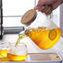 Hwagui Glass Teapot with Infuser, Heat Resistant Kettle for Loose and Blooming Tea, 1600ml/54oz