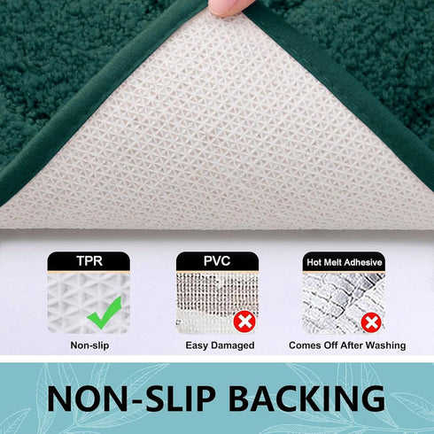 Buganda Bathroom Rugs, 30" x 20", Soft Absorbent Microfiber Bath Mats, Non-Slip Shaggy Carpet for Bathroom Floor