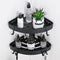 DUFU Adhesive Corner Shower Caddy with Hooks,Bathroom Shower Organizer, No Drilling Rust