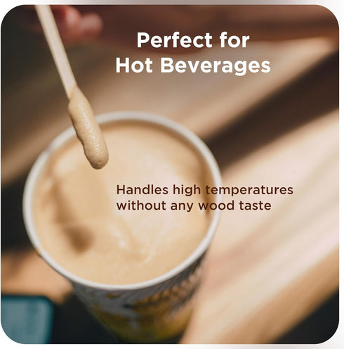 Makerstep 1000 Pack Birch Wood Coffee Stirrers, 7 Inch Eco-friendly Sturdy Sticks for Coffee Nook