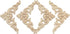Wood Carved Applique, 4 Pack Decorative Wood Trim, 3.15x3.15inch Unpainted Appliques for Furniture Decor Decal