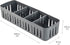 Simplify 4 Compartment Stackable Bin with Adjustable Dividers, Drawer Organizer for Office, Desk Supplies, Grey