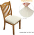 Stretch Jacquard Dining Chair Seat Covers Set of 4, Removable Washable Anti-Dust Slipcovers (4, Beige) for Dining Room