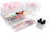 6 Pack Clear Plastic Drawer Organizer Set, Desk Drawer Storage Bins, Clear Organizer Tray