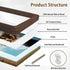RRQKMBO 6x8 5x7,Rounded Natural Dark Walnut Solid Wood Picture Frames, Hand Make Crafted Original Wood Frame with Mat