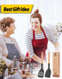 Pack of 2 Silicone Cooking Spatula - Heat Resistant Solid Turner, Non Stick Slotted with Wooden Handle, Ideal Utensils