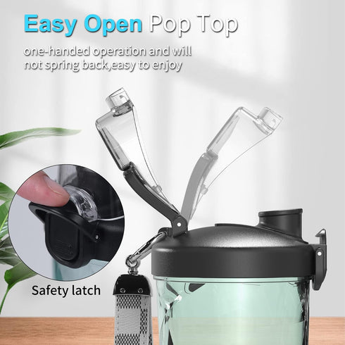 Portable Personal Size Blender for Shakes and Smoothies - 20 Oz Mini Blender with 6 Blades for Kitchen and Travel