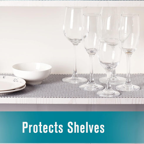 Shelf Drawer Liner Non-Adhesive Non Slip Durable, Long Size 12 in X 20ft for Drawers, Shelves, Cabinets, Storage, Beige