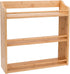 3 Counter Tier Bamboo Spice Rack, Seasoning Jars Rack Shelf Spice Organizer for Kitchen or Wall Mounting