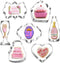 Celebration Cookie Cutter Set, 7 Piece Cake, Heart, Cupcake, Champagne, Wine Bottle, Plaque Cookie Cutters