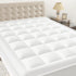 OLANLY Queen Quilted Fitted Mattress Pad, Cooling Soft Mattress Topper, Machine Washable Cover, 60x80 inch, White
