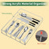 NIUBEE Expandable Kitchen Drawer Organizer for Flatware, Clear Acrylic Adjustable Silverware Tray with 9 Compartments