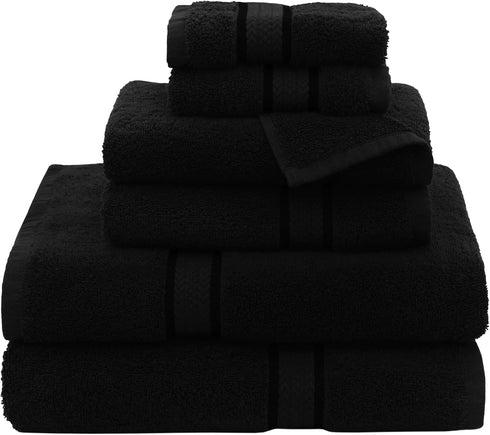 COTTON CRAFT Ultra Soft 6 Piece Towel Set - 2 Oversized Large