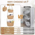 4 Hanging Storage Baskets, Over the Door Basket, Cotton Wall Baskets Storage, Hanging Door Basket with Hooks