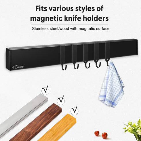 5 Piece Stainless Steel Hanging Hooks-Just for magnetic knife holder by Dmore