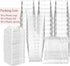 50 Pack 5 oz TOFLEN Plastic Dessert Cups with Lids for Party, Mini Square Dessert Cups with Spoons for Yogurt, Parfait