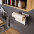 SUNTECH Paper Towel Holder Under Cabinet - Self Adhesive Wall Mount for Kitchen & Bathroom, Stainless Steel Organizer