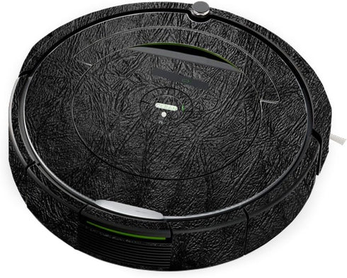 MightySkins Skin for iRobot Roomba 690 Robot Vacuum - Black Leather | Durable Vinyl Decal Wrap Cover