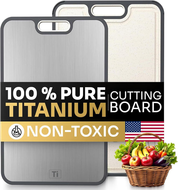 Premium Titanium Cutting Board Durable & Easy to Clean Metal Cutting Board