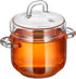 Thickened Glass Pot, Clear Cooking Pot for Soup, Pasta, Milk, 350ml, Microwave Safe with Lid