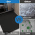 Dish Drying Mat for Kitchen Counter, Absorbent Coffee Mat with Rubber Backing, 12"x20" Black