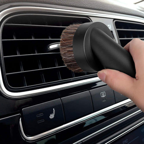 Lamoutor 2Pcs Soft Bristle Vacuum Brush, Round Brush Vacuum Attachment for Most Vacuum Cleaners