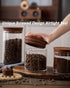 17 oz Sets 2 Coffee Canister with Scoop and Wooden Lids, Airtight Glass Coffee Beans Storage Container of for Ground