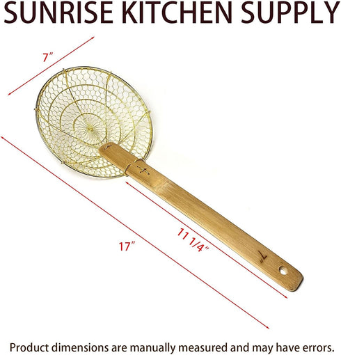 Round Brass Spider Strainer/Skimmer, 7"