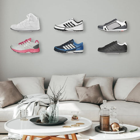 8 Pack 8 3 Inch Youeon Floating Shoe Display Shelf, x Acrylic Shoe Shelf for Wall, Floating Sneaker Shelves, Hanging