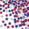 MOWO Silver Blue and Red Star Confetti Table Decoration for 4th July Independence