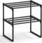 SONGMICS Shoe Rack, 2-Tier Shoe Organizer, Metal Storage Shelf, Upright or Upside