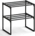 SONGMICS Shoe Rack, 2-Tier Shoe Organizer, Metal Storage Shelf, Upright or Upside