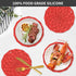 ME.FAN Silicone Trivet Mats - 4 Pack Pot Holders - 7.4'' Thickened Hot Pads for Hot pots, Pans and Dishes, Heat Resistant Silicone Trivet for Table and Counter Top Red by ME.FAN
