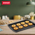 Bakken Swiss Cookie Sheet 3 Piece Set, Non-Stick Stackable Baking Pans with Gray Marble Deluxe Ceramic Coating