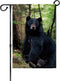WHPCT Black Bear Garden Flag - Family Nature House Flag Banner for Patio Lawn Outdoor Home Decor, 12x18 Inch Double