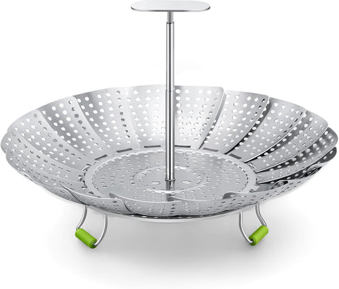 Steamer Basket, 3rd Generation Stainless Steel Vegetable Steamer with Extendable Handle for Instant Pot