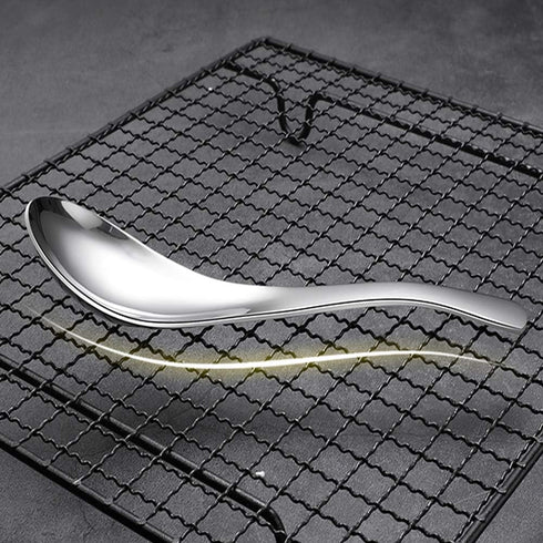Stainless Steel Spoon Set - Soup, Coffee, Dessert Spoon, Light Weight, Small Size (2PCS)